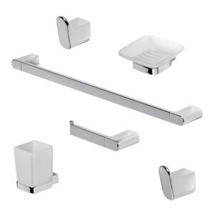 PEIRANO ACCESORIOS SORIA CROMO SET DE 6 PIEZAS