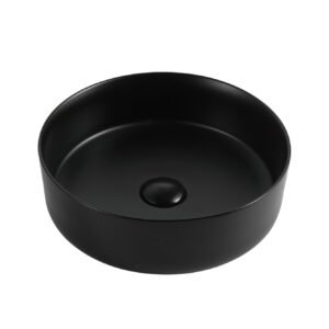 PEIRANO BACHA DE APOYAR REDONDA NEGRO MATE 400X400X125