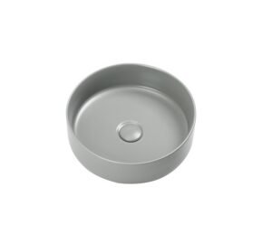 BACHA DE LOZA REDONDA GRIS CLARO - MEDIDAS 36,5CM*36,5CM*12CM