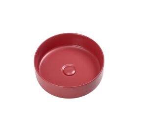 BACHA DE LOZA REDONDA ROJA - MEDIDAS 36,5CM*36,5CM*12CM