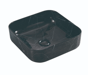 BACHA DE LOZA CUADRADA NERO MARQUINA GRIS - MEDIDAS 38,5CM*38,5CM*14CM