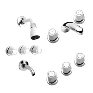 PEIRANO LORCA BL/CR PACK GRIFERIA (LAVATORIO-BIDE-DUCHA C/T)