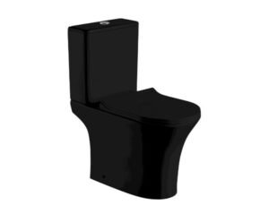 SANITARIOS ABRUZZO SYMPHONY NEGRO INODORO LARGO CON DEPOSITO Y TAPA