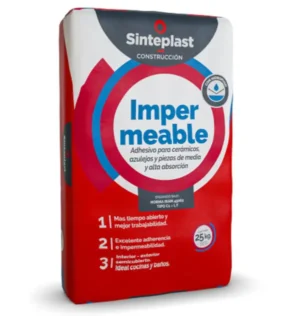SINTEPLAST PEGAMENTO CERAMICOS IMPERMEABLE X25 KG