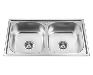 BACHA COCINA ACERO DOBLE 85 X 50