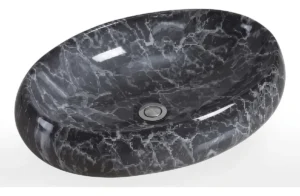 BACHA DE LOZA OVALADA ONIX GRIS OSCURO - MEDIDAS 61CM*41,5CM*15CM