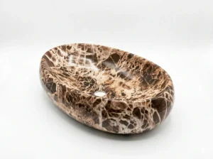 BACHA DE LOZA OVALADA ONIX MARRON - MEDIDAS 61CM*41,5CM*15CM